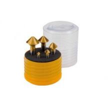 SET VERZINKERS 90° TiN 053220 Van 5 stuks HSS DIN 335C