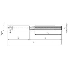 HSS HANDRUIMER 010010 Ø 3 H7 Z=6 DIN206A