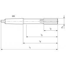 HSS-E MACHINERUIMER 030110 Ø 13 H7 MK1 (44/182) Z=6