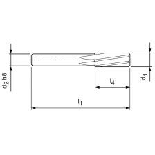 HSS-E MACHINERUIMER 030716 Ø 6,5 H7 (22/63) Z=6 DIN8089B