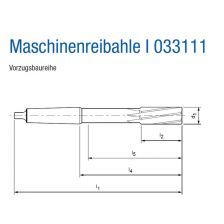 HSS-E MACHINERUIMER 033111 Ø 20 H7 MK2 Z=8 TiN