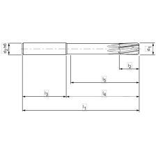 VHM MACHINERUIMER 040260 HNC Ø 3,2 H7 Z=4 IK
