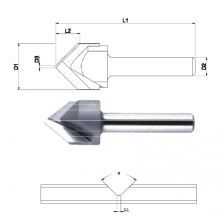 FREES ALUCOBOND FCOB Ø19,05mm 135° Z=2 99168