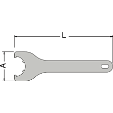 Spansleutel ER25 A=65 L=210 mm 6921608