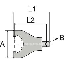 Opzetstuk 5172618 14x18mm ER40 A=90 L1=164