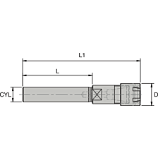 Spantangopname ER16 Ø1-10 mm L1=98,5 CYL10 schacht 5056879