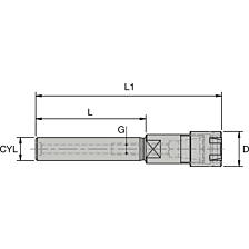 Spantangopname ER16 Ø1-10 mm L1=98,5 CYL16 schacht 5056882