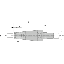 Opschroef reducering 5056850 M10-M8 passing 10,5/8,5 A=40