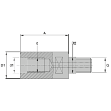 Opschroef verlenging 5056845 M12 passing 12,5 mm A=40