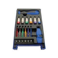SET TORX MOMENTSLEUTELS Bestaande uit: 1 houder + 12 stuks