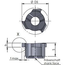 Z8.S110.00.7/K10F insert MiniMill voor seegerring 1,1