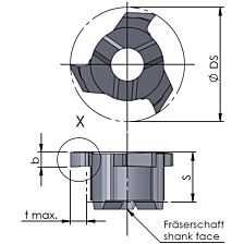 Z8.0030.00/K10F insert MiniMill Ø7,70 B=0,30