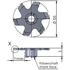 Z628.200.02.9/AL41F insert MiniMill Ø28 B=2