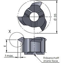 Z8.TP050/K10F insert MiniMill M10 P=0,50-1,00