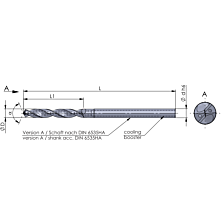 Microboor 16xD Ø2,90 mm D3 L52/083 AC3N BM-Line