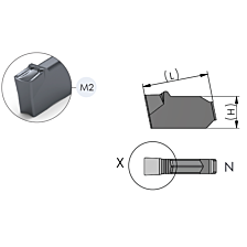 Dümmel groefsteek insert DEK.N2020.M2/P04C B=2 R0,2
