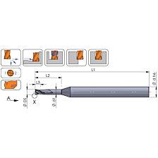 VHM microfrees Ø0,4 D6 L55 fase P04C FM0040.040.F04