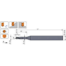 VHM microfrees Ø0,8 D6 L55 R0,4 P04C FM0080.040.VR