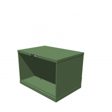 Hoogte = 700 mm 54X36 RAL 6011