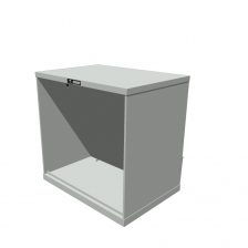 Hoogte = 1000 mm 54X36 RAL 7035
