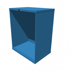 Hoogte = 1325 mm 54X36 RAL 5012