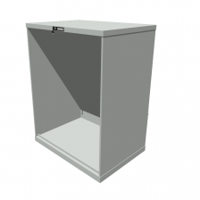 Hoogte = 1325 mm 54X36 RAL 7035