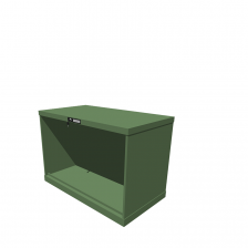 Hoogte = 700 mm 54X27 RAL 6011