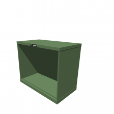 Hoogte = 850 mm 54X27 RAL 6011