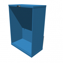Hoogte = 1450 mm 54X27 RAL 5012