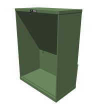 Hoogte = 1450 mm 54X27 RAL 6011