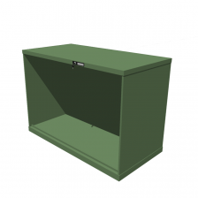Hoogte = 1000 mm 78X36 RAL 6011