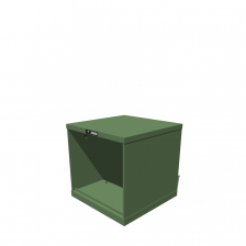 Hoogte = 700 mm 36X36 RAL 6011