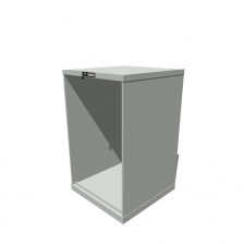 Hoogte = 1150 mm 36X36 RAL 7035