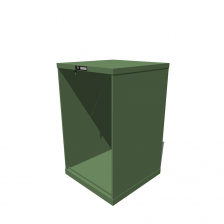 Hoogte = 1150 mm 36X36 RAL 6011