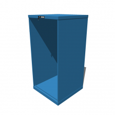 Hoogte = 1450 mm 36X36 RAL 5012