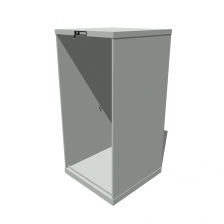 Hoogte = 1450 mm 36X36 RAL 7035