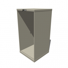 Hoogte = 1450 mm 36X36 RAL 7032
