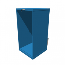 Hoogte = 1450 mm 36X36 RAL 5015