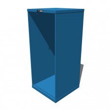 Hoogte = 1625 mm 36X36 RAL 5012