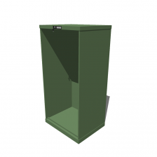 Hoogte = 1450 mm 36X27 RAL 6011