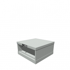 Hoogte = 283 mm 27X27 RAL 7035