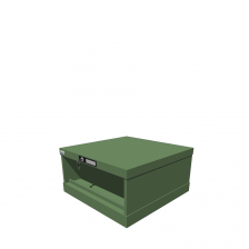 Hoogte = 283 mm 27X27 RAL 6011