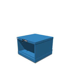 Hoogte = 400 mm 27X27 RAL 5012