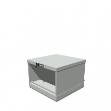 Hoogte = 400 mm 27X27 RAL 7035