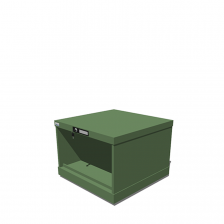 Hoogte = 400 mm 27X27 RAL 6011
