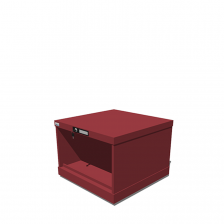 Hoogte = 400 mm 27X27 RAL 3003