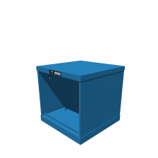 Hoogte = 550 mm 27X27 RAL 5015
