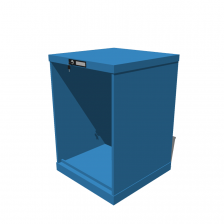 Hoogte = 800 mm 27X27 RAL 5012