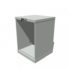 Hoogte = 800 mm 27X27 RAL 7035