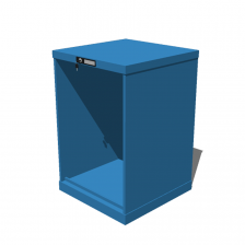 Hoogte = 850 mm 27X27 RAL 5012